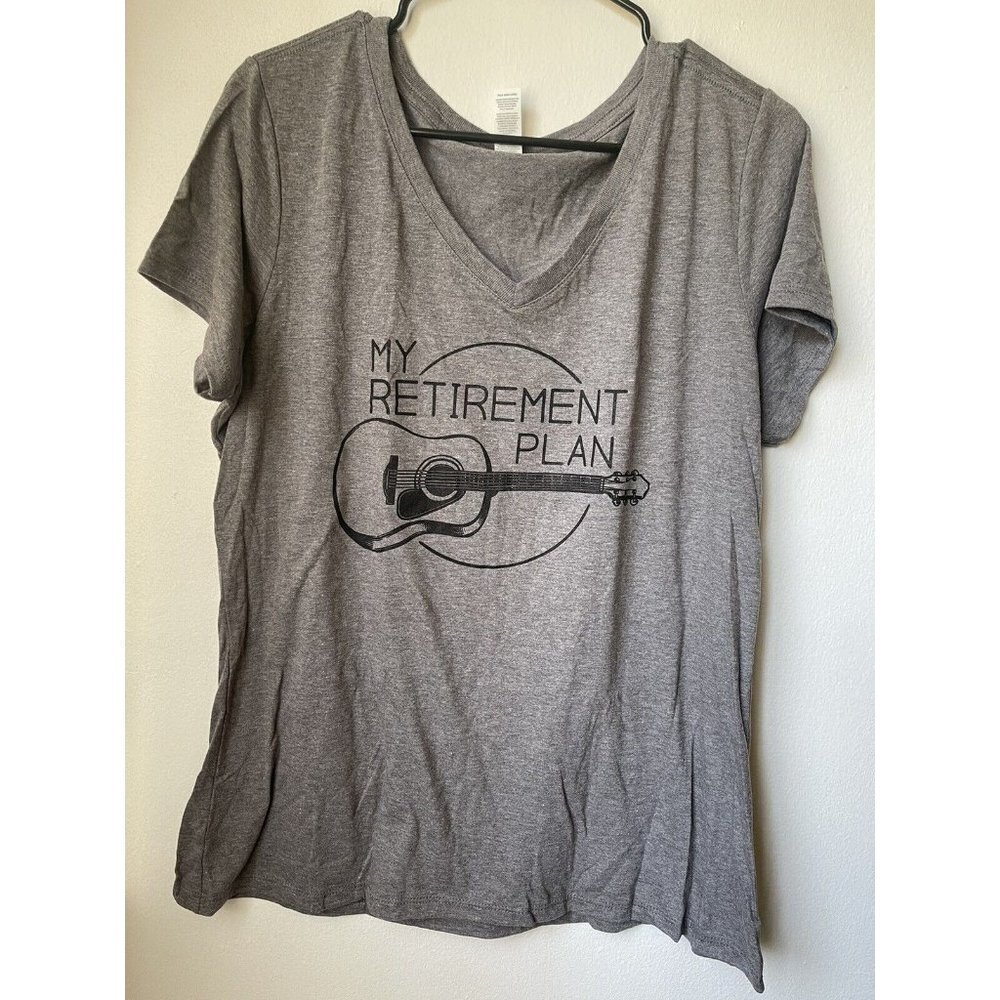 District Women's Perfect Tri V-Neck Tee XL NWOT Color Grey C1